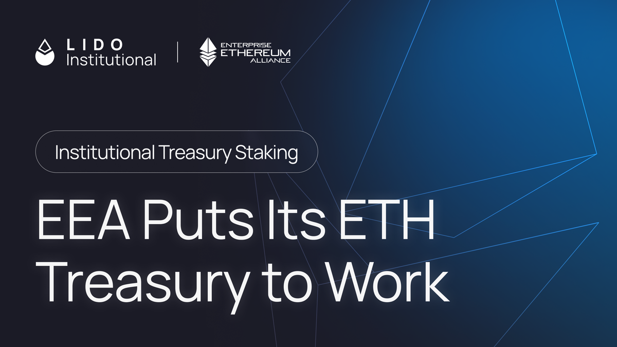 What The Enterprise Ethereum Alliance Treasury Deployment Signals for Institutional Staking
