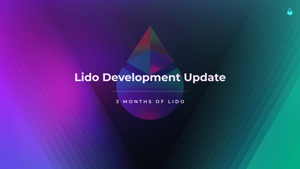 Lido Development Update / 3 Months of Lido / Lido hits $786.2m in TVL