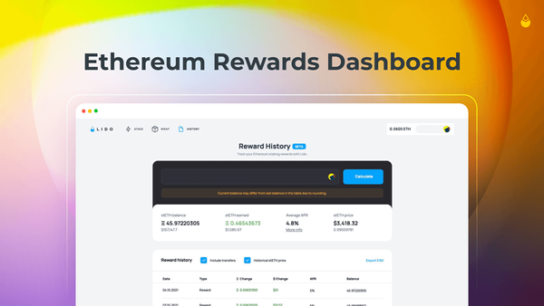 Introducing The Ethereum Staking Rewards Dashboard