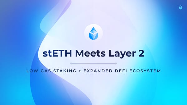 Lido's stETH Comes To L2