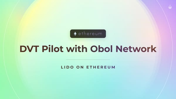 Distributed Validator Technology - Pilot w/ Obol Network
