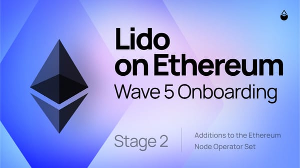 Lido on Ethereum Wave 5 Onboarding