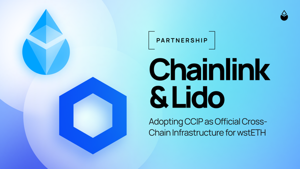 Announcing Partnership With Chainlink on Adopting CCIP as Official Cross-Chain Infrastructure For wstETH